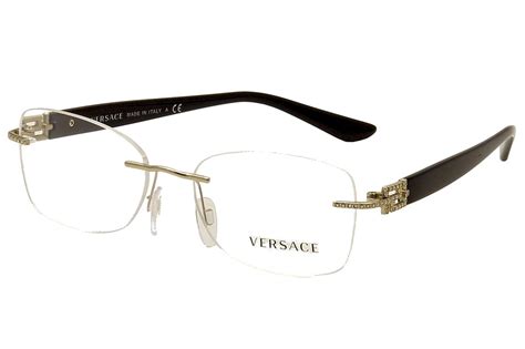 versace eyeglass black frames|Versace rimless eyeglass frames.